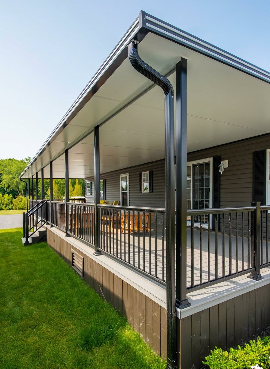 Finished custom deck overlooking the waterfront