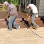 Deck staining in short, professional order!